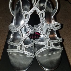 Touch of Nina Strappy Silver Heels